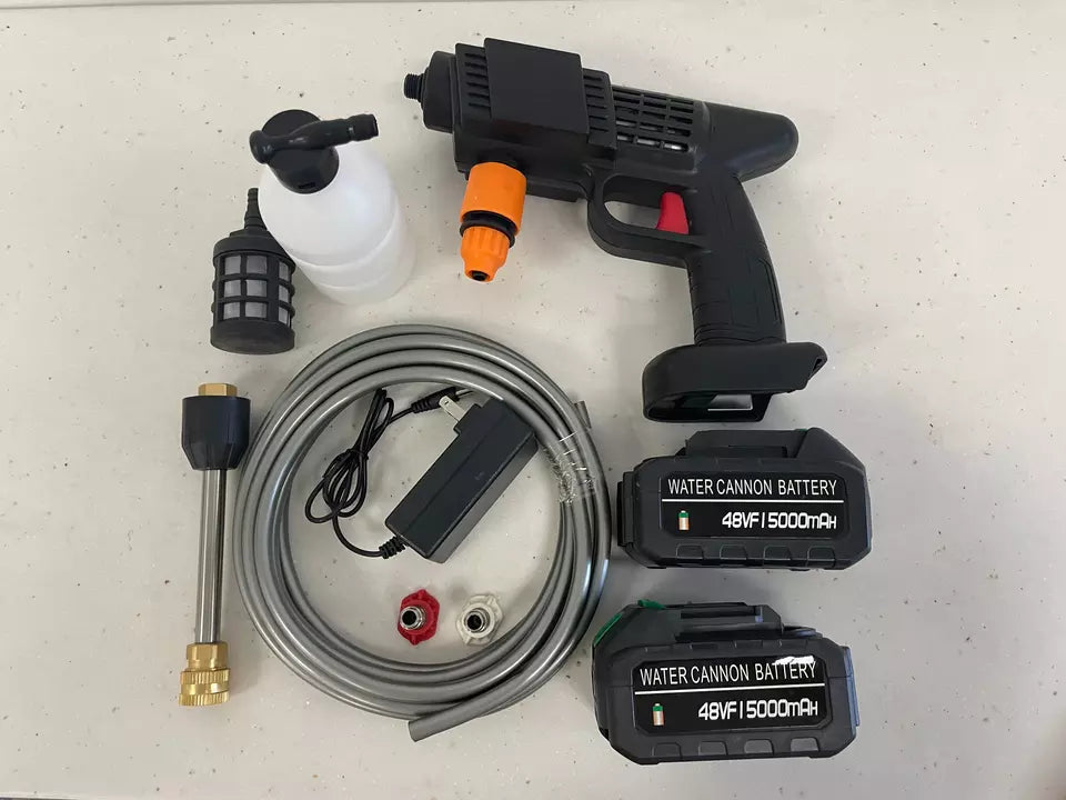 Portable Cordless Wash Water Gun 48V ( Dual battery )