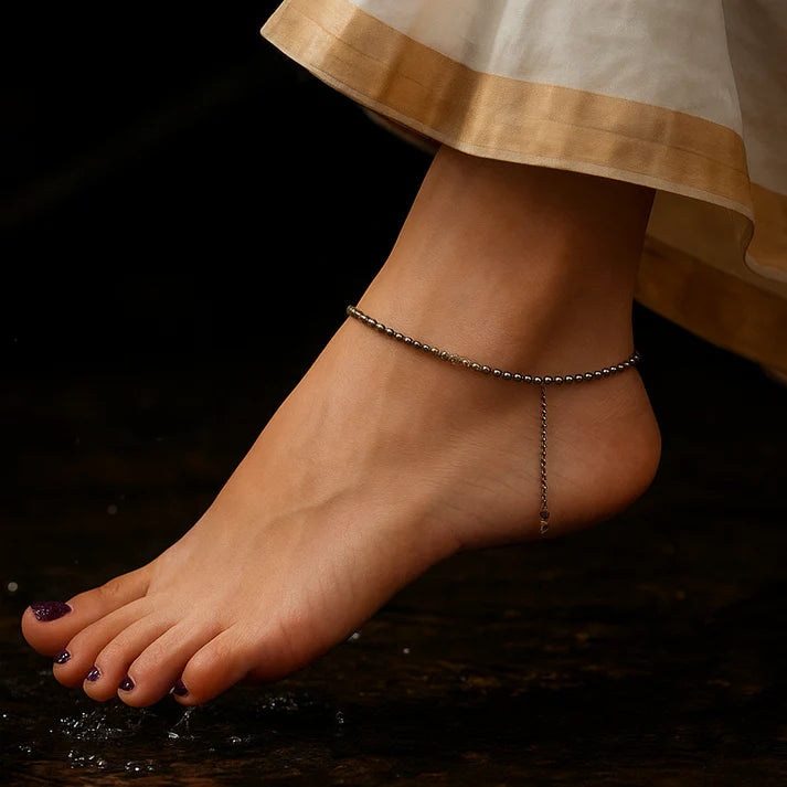 Raw Pyrite Anklet ( Money magnet)