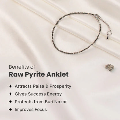 Raw Pyrite Anklet ( Money magnet)