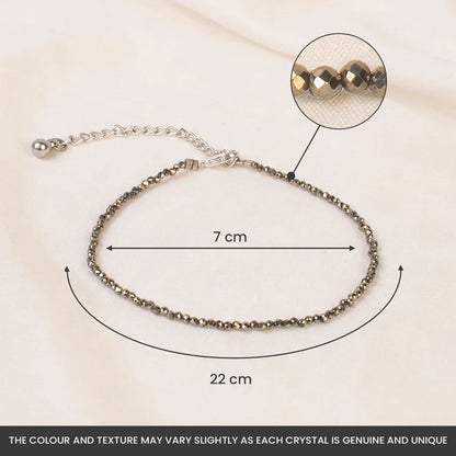 Raw Pyrite Anklet ( Money magnet)