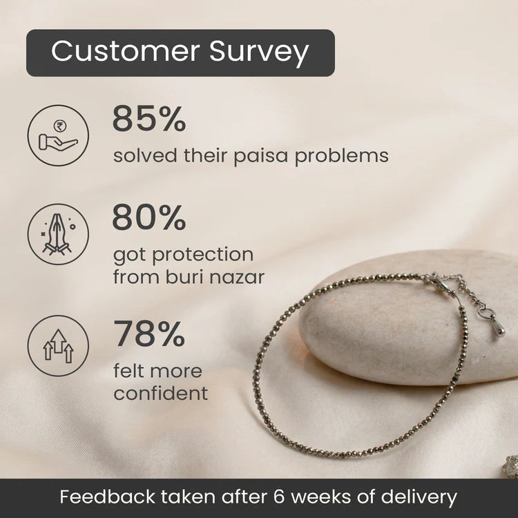 Raw Pyrite Anklet ( Money magnet)