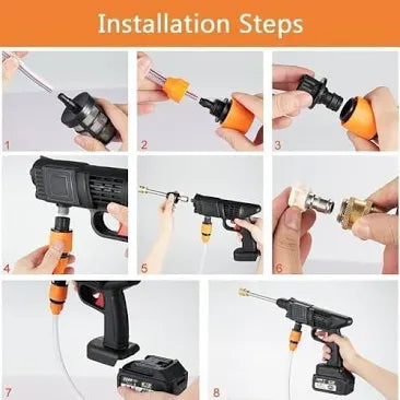 Portable Cordless Wash Water Gun 48V ( Dual battery )