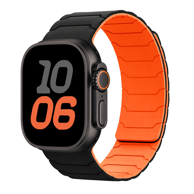 Durable smartwatch strap with smooth segmented shell

