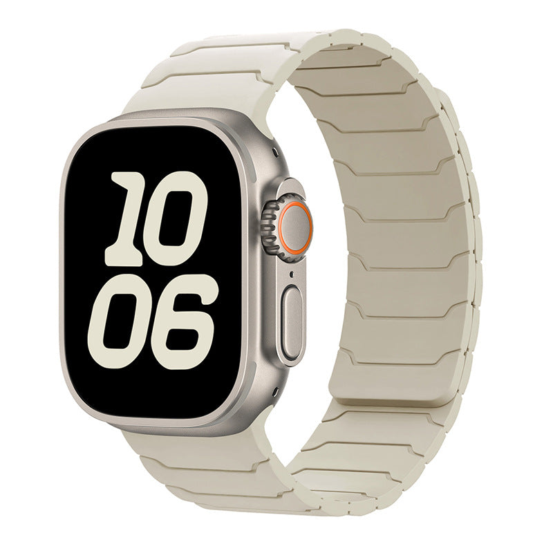 Stylish Apple Watch strap with seamless magnetic closure


