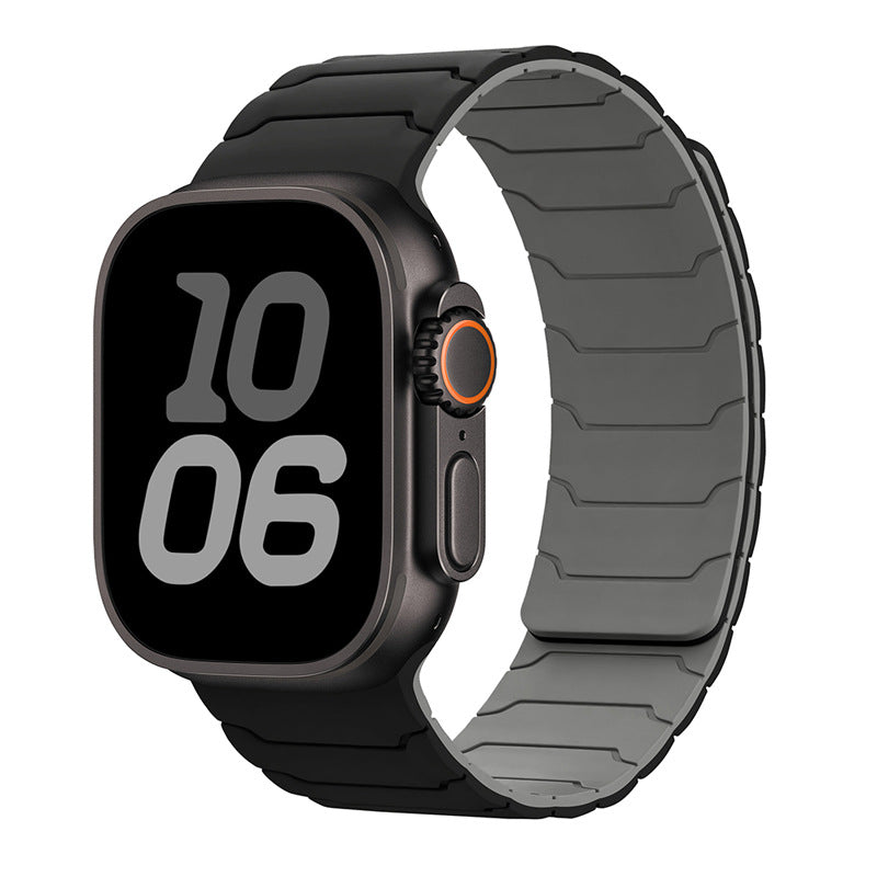 Magnetic link Apple Watch strap for a clean, fuss-free fit

