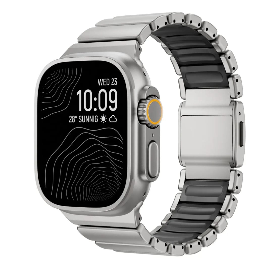 Scratch resistant lightweight stainless steel Apple Watch strap