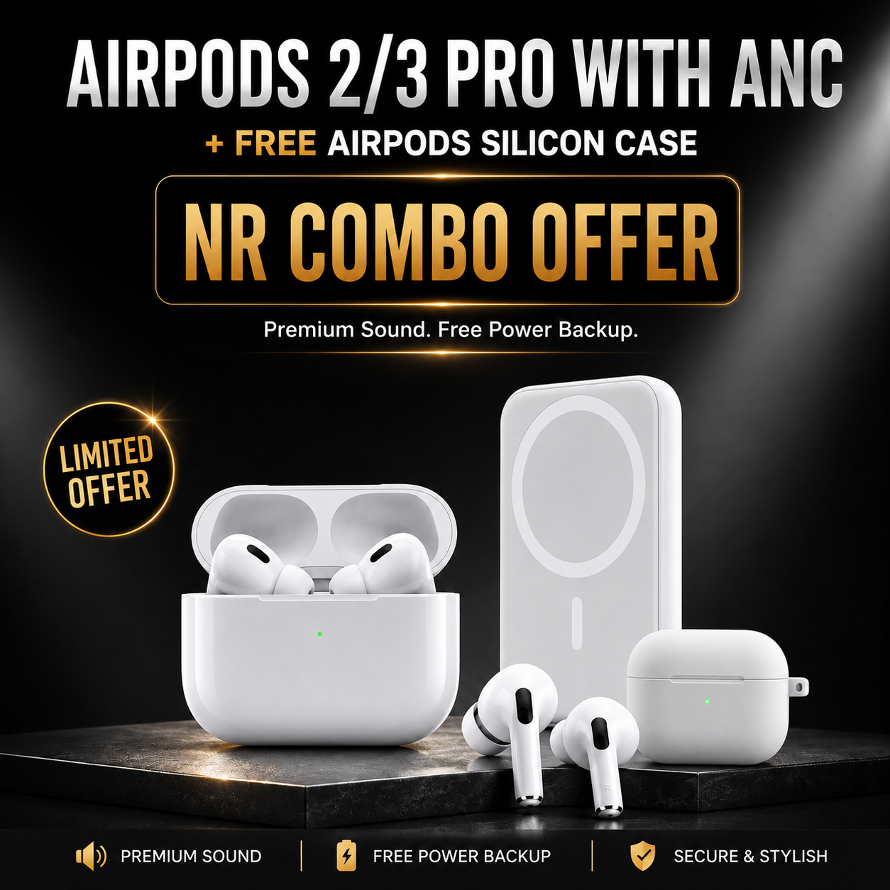(WIRELESS COMBO) NR ANC PODS  /MAGSAFE POWERBANK COMBO