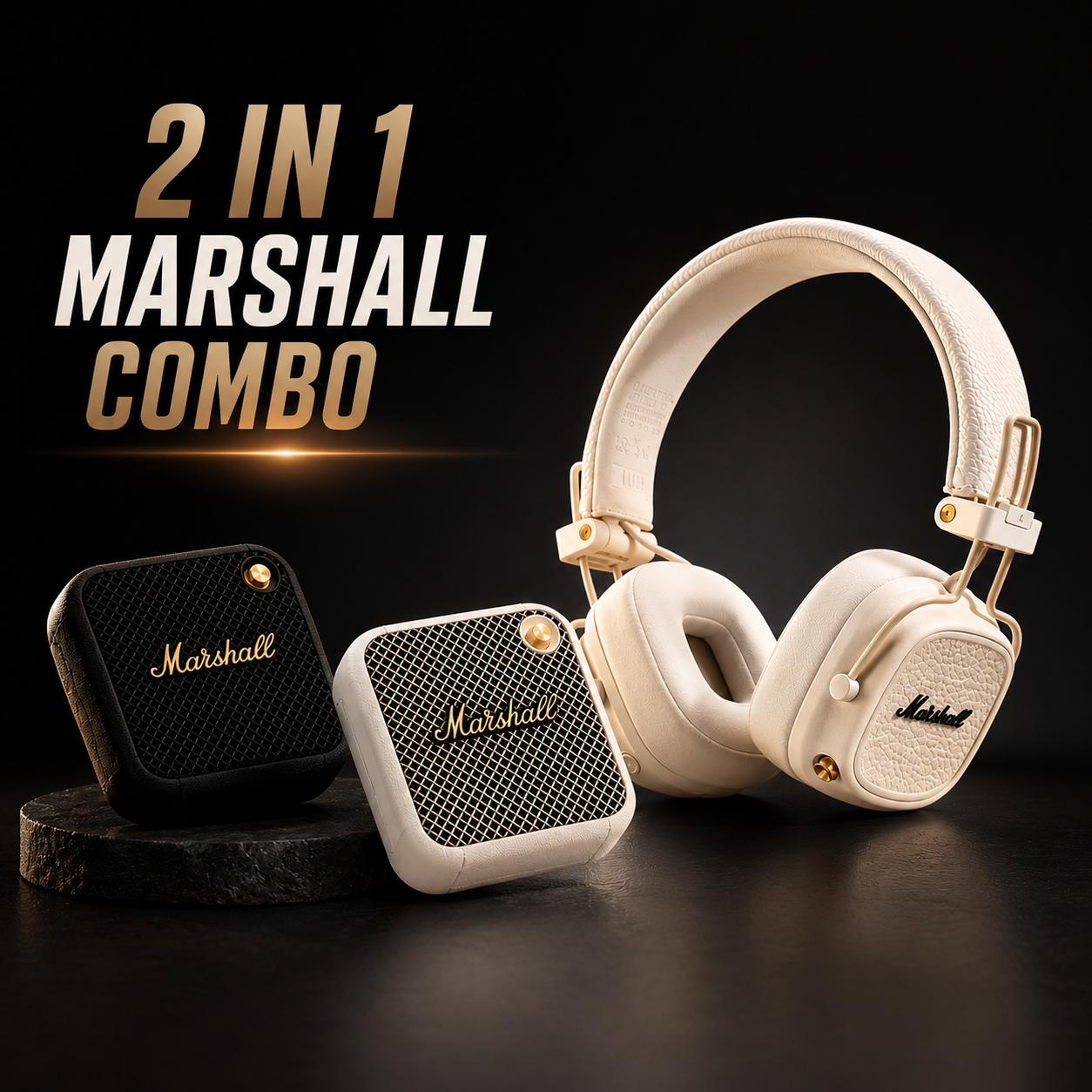 Marsh Signature Combo: Major IV Headphones + Portable Bluetooth Speaker