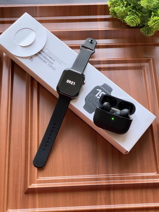 (2in1 COMBO) NR SERIES 11 LOGO WATCH + ANC NR PODS PRO + Free case + Free Magsafe wallet