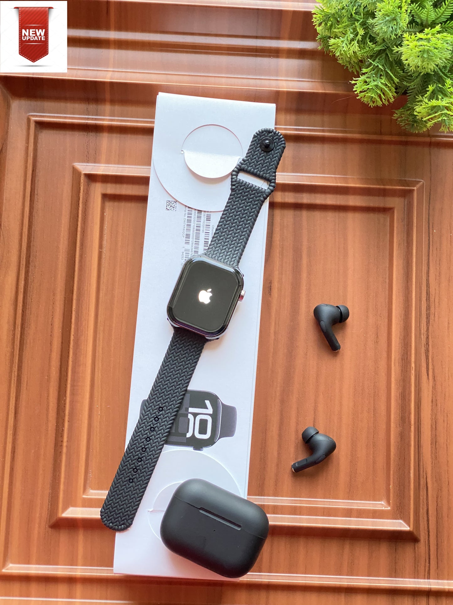 (2in1 COMBO) NR SERIES 11 LOGO WATCH + ANC NR PODS PRO + Free case + Free Magsafe wallet