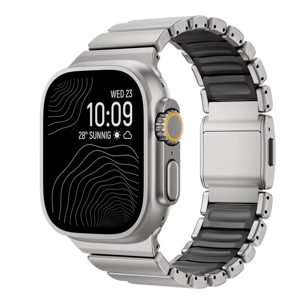 Apple Watch strap 46mm Series 10 compatible VoltSteel Link Band